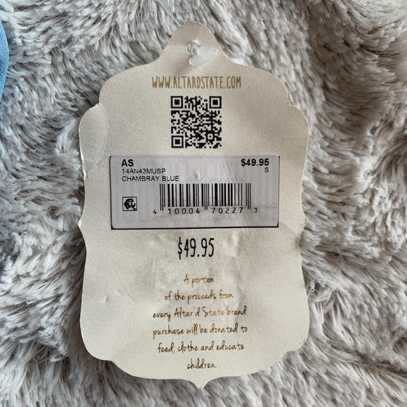 NWT - Altar’d State - Blue High Waisted Shorts - Picture 6 of 7